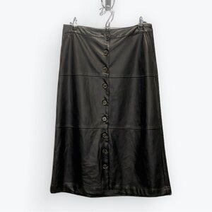 Who What Wear Faux Leather Midi Skirt